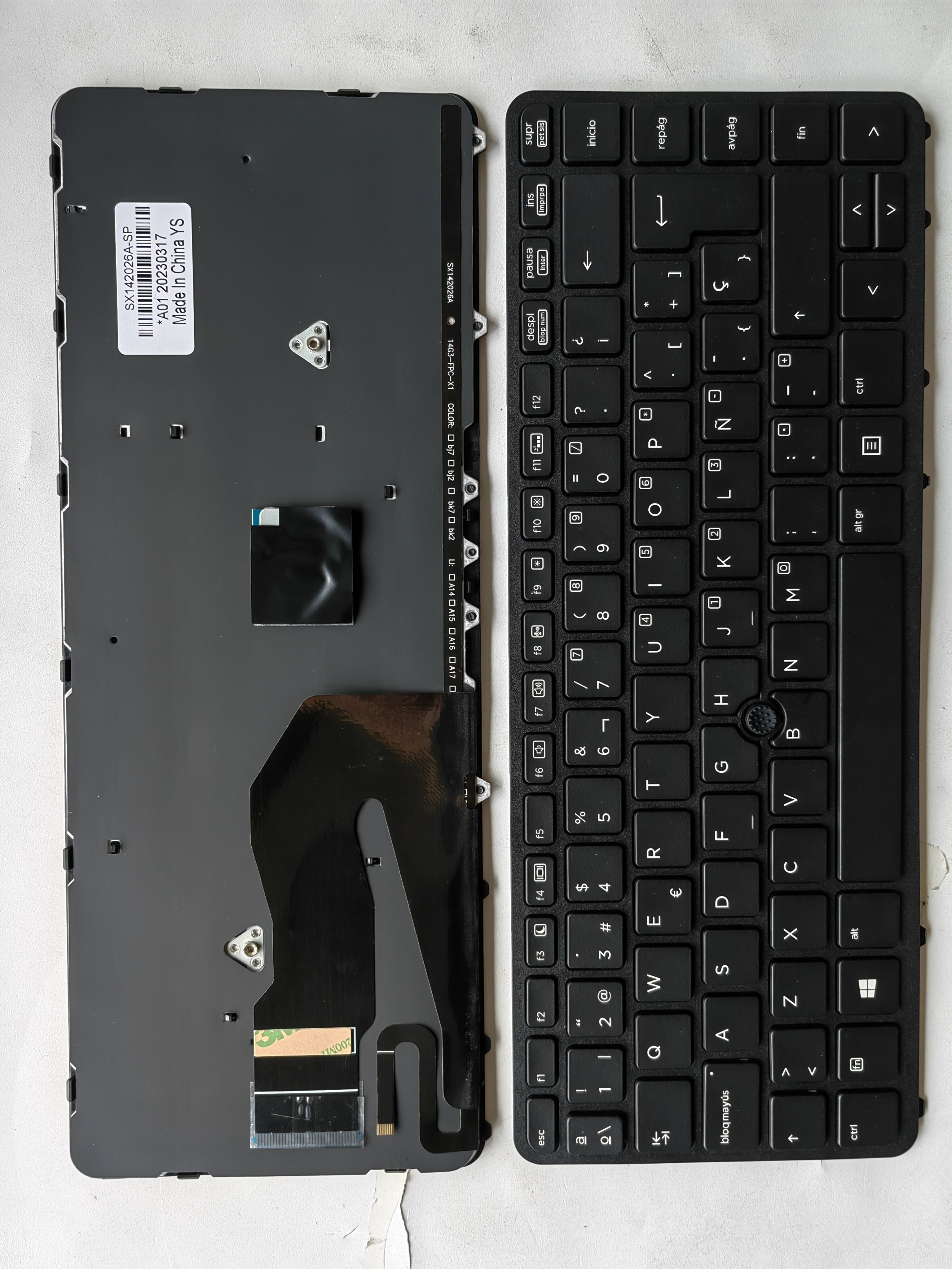 Picture of New Replacement Laptop Keyboard For HP 840G1/840G2/850G1/850G2/745G1/745G2/ZBOOK14 G1 G2 BLACK FRAME BLACK With Point Backlit (OEM) SP Layout